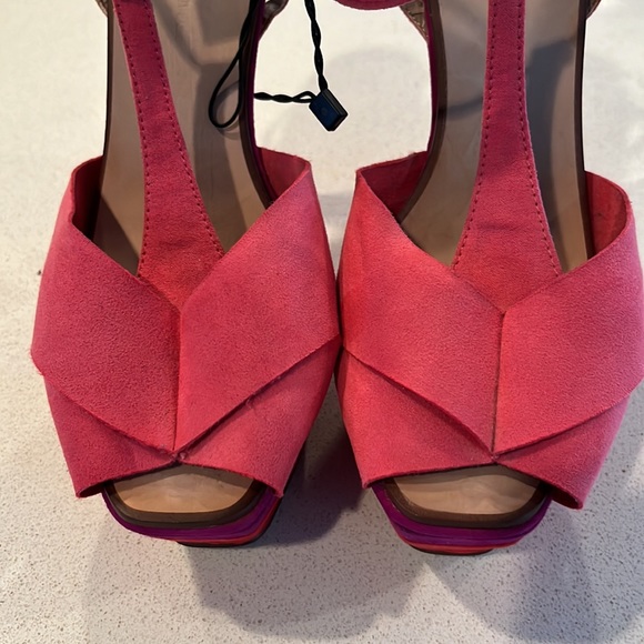 NWT Zara Collection colour block platform heels - Picture 3 of 8